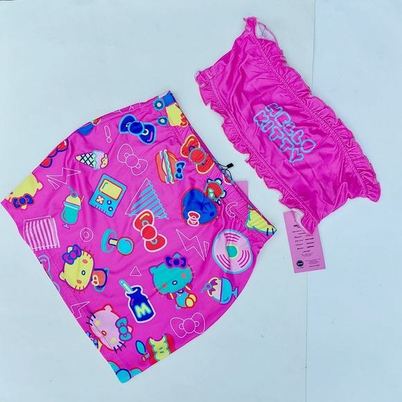 Hello Kitty Pink Bandeau with Matching Skirt - Picture 1 of 5